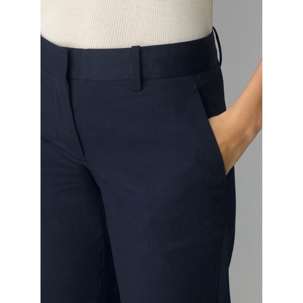 Aritzia Carleton Pant Chino Size 0 Oxford Navy Low Rise Straight Leg NWT - Picture 4 of 10